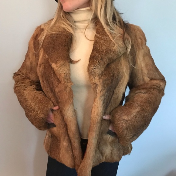 Jackets & Blazers - Vintage Rabbit Fur Jacket